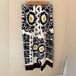 Zara Bohemian Floral Print Wide Leg Culottes size Small or XS
